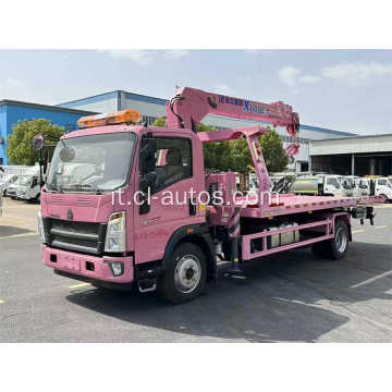 Sinotruk Howo 4x2 Wrecker Towing Truck con crane boom telescopico da 3ton